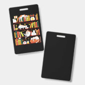 Library cats autumn colour version ausweis (Vorder- & Rückseite)