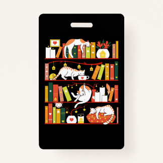 Library cats autumn colour version ausweis