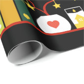 Library cats autumn colour version geschenkpapier (Rolleneckpunkt)