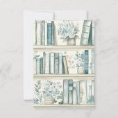 Library Chapter ONE Blue Boy Book 1st Birthday Dankeskarte (Rückseite)