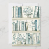 Library Chapter ONE Blue Boy Book 1st Birthday Einladung (Rückseite)