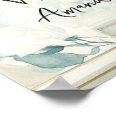 Library Chapter ONE Blue Boy Book 1st Birthday Poster (Ecke)