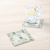 Library Chapter ONE Blue Boy Book 1st Birthday Rechteckiger Pappuntersetzer (Vor Ort)