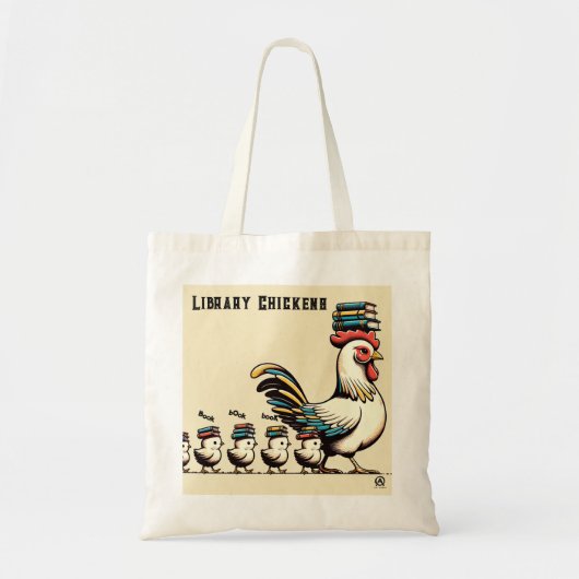 Library Chickens Toe Bag Tragetasche (Vorne)