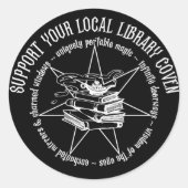 Library Coven Siegel Runder Aufkleber (Vorderseite)