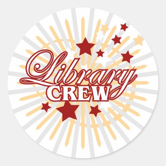Library-Crew Runder Aufkleber (Vorderseite)