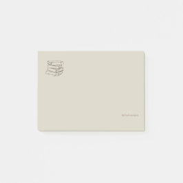  Library Dark Academia-Minimalist Vintage Books  Post-it Klebezettel