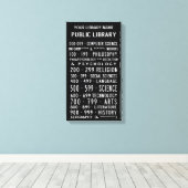 Library Dewey Decimal Bus Roll auf Leinwand (Insitu (Holzboden))