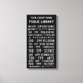 Library Dewey Decimal Bus Roll auf Leinwand (Vorderseite)