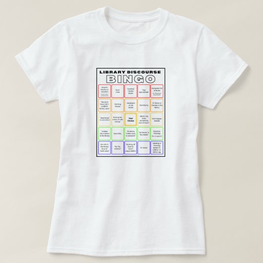 Library Diskurs Bingo Shirt (Design vorne)