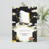 Library Fairytale Custom Storybook Geburtstag Dankeskarte (Stehend Vorderseite)