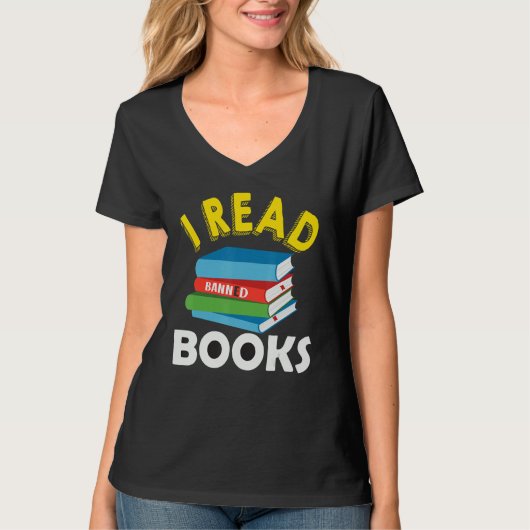 Library  For Women Bookworm Book I Read Banned Boo T-Shirt (Vorderseite)