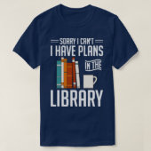 Library Funny Bookworm Reading Books Librarian T-Shirt (Design vorne)
