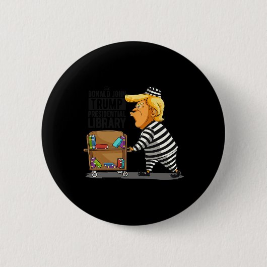 Library Funny Gray Clic Fit Button (Vorderseite)