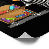 Library Funny Gray Clic Fit Poster (Ecke)