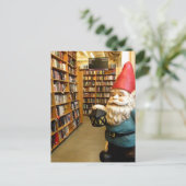 Library Gnome I Postkarte (Stehend Vorderseite)