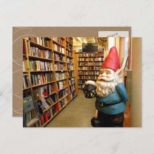 Library Gnome I Postkarte (Vorne/Hinten)
