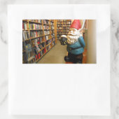 Library Gnome I Rechteckiger Aufkleber (Tasche)