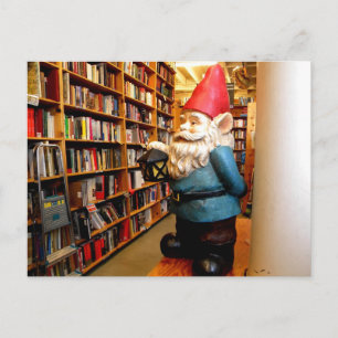 Library Gnome II Postkarte