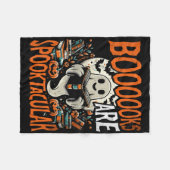 Library Halloween Shirt Book Lover Design Ghost Wi Fleecedecke (Vorderseite (Horizontal))