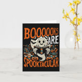 Library Halloween Shirt Book Lover Design Ghost Wi Karte (Gelbe Blume)