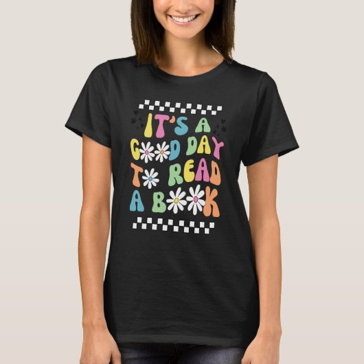 Library It's Good Day To Read Book Groovy Reading  T-Shirt (Vorderseite)
