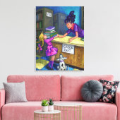 Library Karo Out Art Leinwanddruck (Insitu (Wohnzimmer))