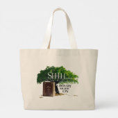 "Library Mode On" Jumbo-Canvas-Tasche  Jumbo Stoffbeutel (Rückseite)