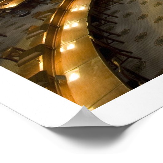 Library of Congress Reading Room, Washington DC Poster (Ecke)