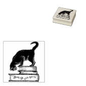 Library of Gatto Cat Book Ownership Tinte Briefmar Gummistempel (Stempel)