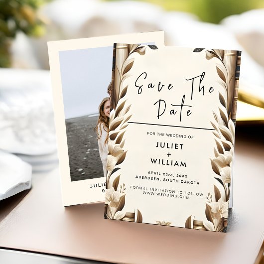 Library Old English Book Club Cover Wedding Save The Date