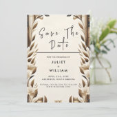 Library Old English Book Club Cover Wedding Save The Date (Stehend Vorderseite)