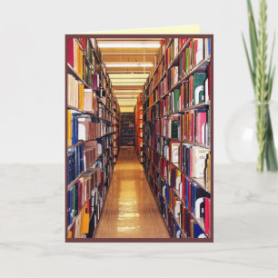 Library Seasons Greetings Feiertagskarte