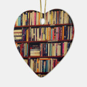 Library Shelves Keramik Ornament (Links)