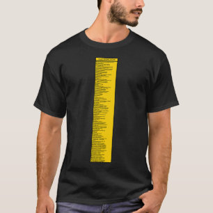 Library Sign Dewey Decimal System by Tens Caution T-Shirt