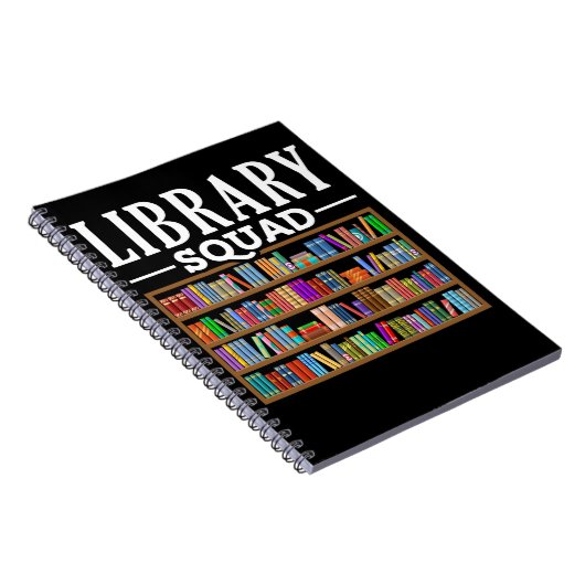 Library Squad Book Lover Reading Librarian Spaß Notizblock (Rechte Seite)