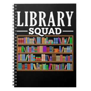 Library Squad Book Lover Reading Librarian Spaß Notizblock