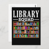 Library Squad Book Lover Reading Librarian Spaß Postkarte (Vorne/Hinten)
