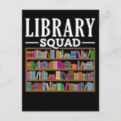 Library Squad Book Lover Reading Librarian Spaß Postkarte (Vorderseite)
