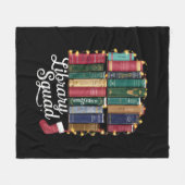 Library Squad Christmas Book Lovers Team Reading Fleecedecke (Vorderseite (Horizontal))