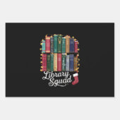 Library Squad Christmas Book Lovers Team Reading Geschenkpapier Set (Vorderseite)