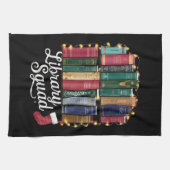 Library Squad Christmas Book Lovers Team Reading Geschirrtuch (Horizontal)