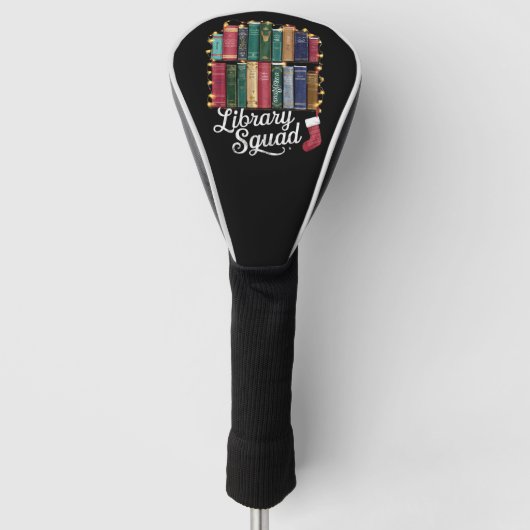 Library Squad Christmas Book Lovers Team Reading Golf Headcover (Vorderseite)