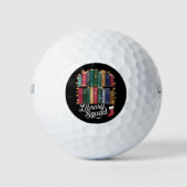 Library Squad Christmas Book Lovers Team Reading Golfball (Vorderseite)