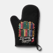 Library Squad Christmas Book Lovers Team Reading Ofenhandschuh (Vorderseite)