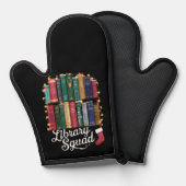 Library Squad Christmas Book Lovers Team Reading Ofenhandschuh (Vorderseite/Rückseite)