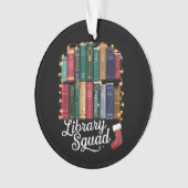 Library Squad Christmas Book Lovers Team Reading Ornament (Vorderseite)