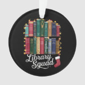 Library Squad Christmas Book Lovers Team Reading Ornament (Vorderseite)