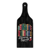 Library Squad Christmas Book Lovers Team Reading Schneidebrett (Vorderseite)