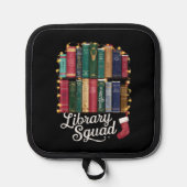 Library Squad Christmas Book Lovers Team Reading Topflappen (Vorderseite)